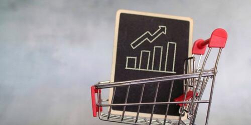 Shopping trolley and economics chart